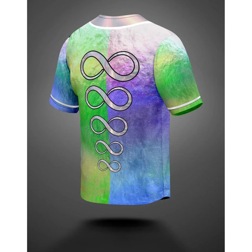LE Liquid Stranger Split Dimension BASEBALL JERSEY Size XL XLarge EDM RAVE